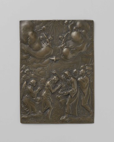 Plaquette met de Doop van Christus