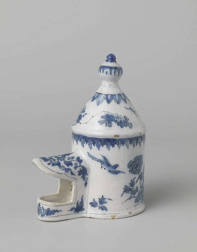 Waterbak voor vogels met chinoiserie decoratie