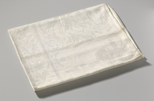 Tafellaken van linnendamast met de verovering van Belgrado by anonymous