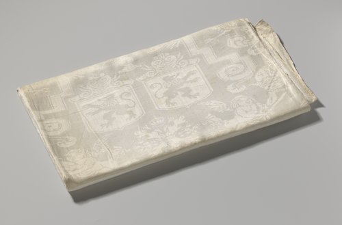 Tafellaken van linnendamast met Karel VI van Habsburg by anonymous