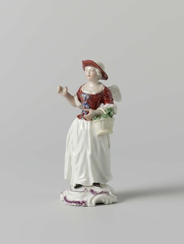 Figure of a woman with wings and a basket