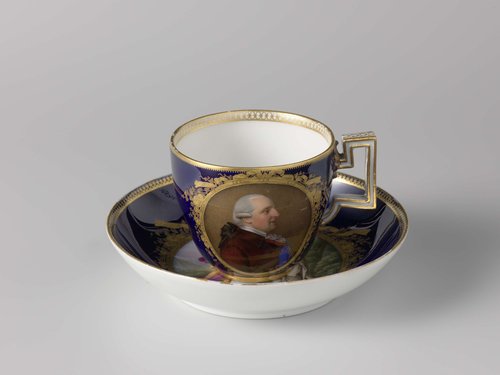 Cup and saucer with the portraits of Count Camillo Marcolini and Baroness Maria Anna O’Kelly