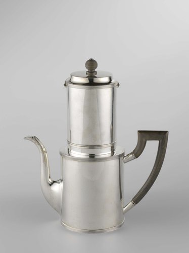 Koffiefilterkan, rond, met filetranden