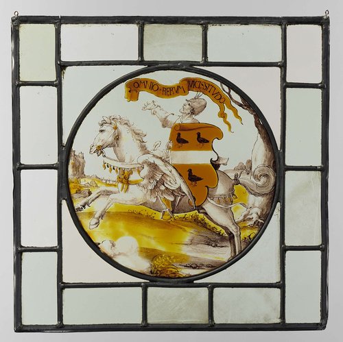 Ruit met "Turkse ruiter" by Arthur Charlier