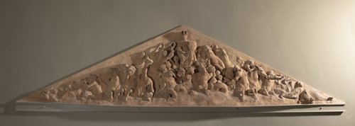 De zeegoden brengen hulde aan de stedenmaagd, model voor het timpaan van de voorgevel