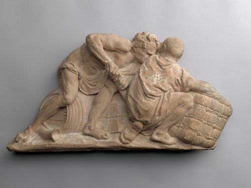 Fragment met twee mannen