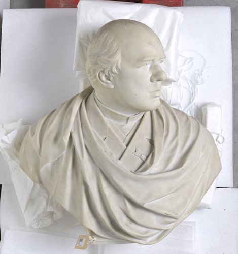 Borstbeeld van dr. Herman Johan Aloysius M. Schaepman (1844-1903), staatsman en dichter by Jean Theodor Stracké