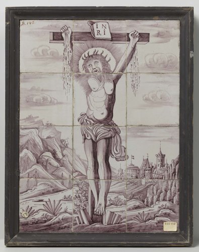 Tegeltableau van twaalf tegels by anonymous