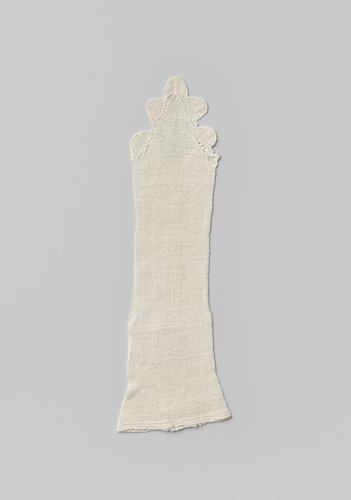 Mitaine van witte gebreide katoen by anonymous