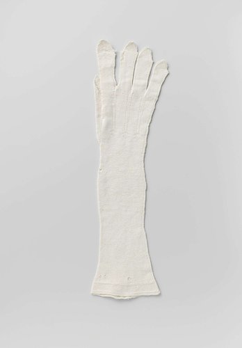 Handschoen van witte katoen gebreid by anonymous