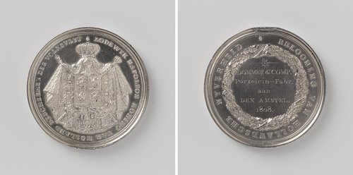 Beloning van Hollandse Nijverheid voor Dommer & Comp. Porseleinfabriek aan den Amsel