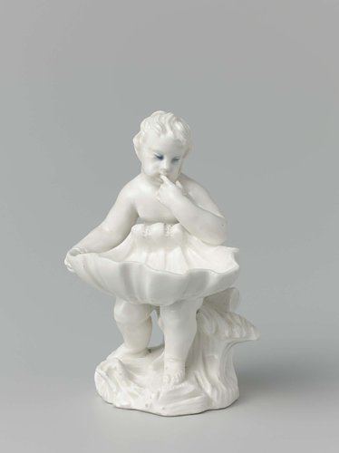 Zoutvat in de vorm van een putto