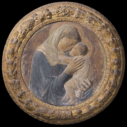 Maria met kind, type 'Madonna dei pazzi', tondo