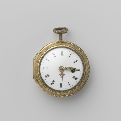 Horloge van verguld koper