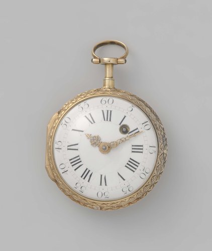 Horloge met twee vrouwen en een kind
