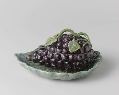 Onderschotel van een doos van faience