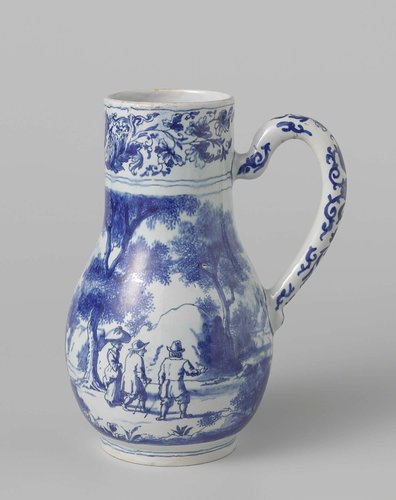 Three decorated jugs