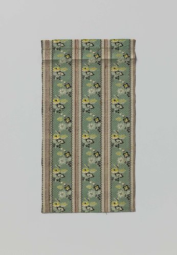 Fragment veelkleurige zijden droguet liseré by anonymous