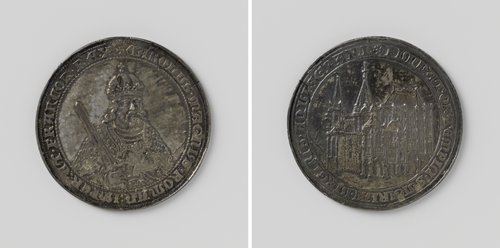 Karel de Grote sticht de Mariakerk te Aken by anonymous