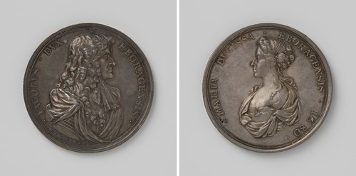 De hertog van York, de latere Jacobus II van Engeland en zijn gemalin Maria van Modena