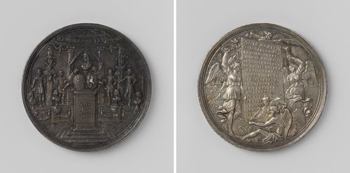 Zeeslag bij Kaap La Hogue, ter ere van Willem III, Russell, van Almonde, Aschby en Delaval