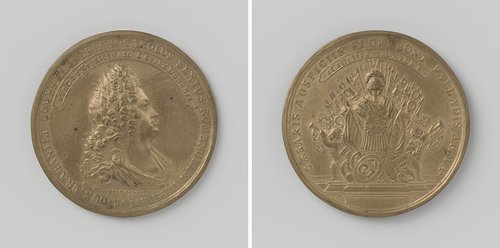 Overwinningen op de Turken en de reorganisatie van de militaire academie te Brussel, ter ere van Karel VI, Duits keizer