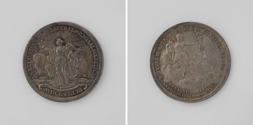 Aanvang van het jaar 1749 en vrede te Aken by Martinus Holtzhey