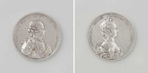 Huwelijk van Willem V met Wilhelmina Frederica Sophia van Pruisen te Berlijn by Theodorus Victor van Berckel