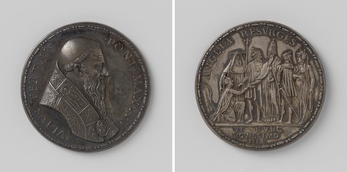 Herstel van het katholicisme in Engeland, penning ter ere van paus Julius III