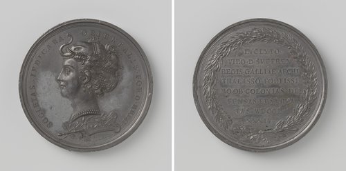 Eerbetoon aan de Franse vice-admiraal De Suffren door de VOC
