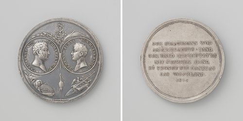 Eerste vrede van Parijs tussen Frankrijk en de geallieerden, ter ere van Carl Philipp von Schwarzenberg en Clemens, prins Metternich