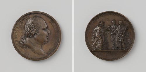 Restauratie van de Bourbons op de Franse troon, ter ere van Lodewijk XVIII, koning van Frankrijk