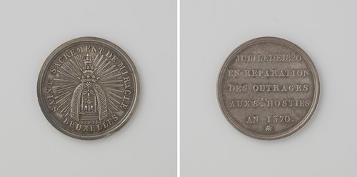 Vierhonderdenvijftigjarige herdenking van het wonder van de mishandelde misbroden te Brussel by anonymous