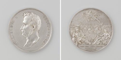 Opening van het Kanaal van Bergen naar Doornik, ter ere van Willem I Frederik, koning der Nederlanden