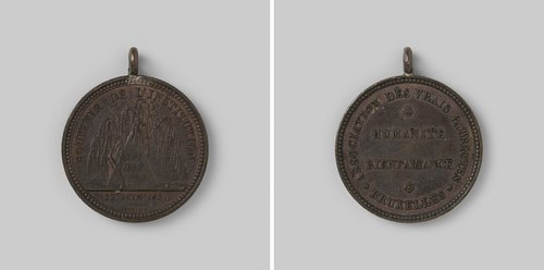 Eerste verjaardag van de "association des vraies patriotes", opgericht ter ere van de gevallenen in de septemberdagen van 1830 en ter bescherming van weduwen, wezenen gewonden