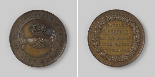 Huwelijk van Leopold I by Laurent Joseph Hart
