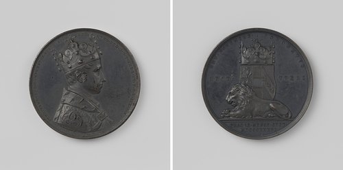 Kroning van Ferdinand I, keizer van Oostenrijk tot koning van Bohemen te Praag by Josef Daniel Boehm