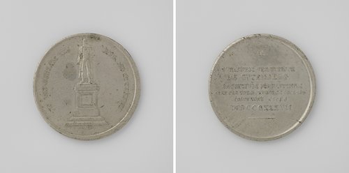 Oprichting van een monument voor Johannes Gutenberg door de inwoners van Mainz