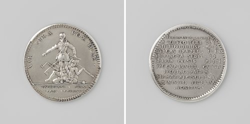 Standbeeld, door Jacques Jonghelinck vervaardigd, voor de hertog van Alva opgericht in de citadel van Antwerpen