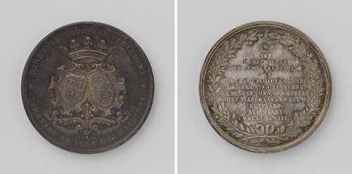 Vijfentwintigjarig huwelijk van Hugo, baron van Zuijlen van Nijevelt en jonkvrouwe Cornelia Adriana Boreel