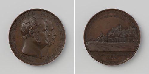 Opening van de Rheinbahn Keulen-Mainz, ter ere van Frederik Willem IV, koning van Pruisen en Willem, regent van Pruisen