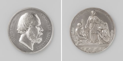 Willem III, koning der Nederlanden, wegens zijn ondersteuning bij de watersnoodramp