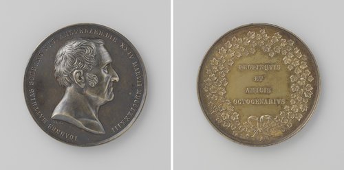 Tachtigste verjaardag van Johannes Matthias Schrant, penning geschonken aan bloedverwanten en vrienden