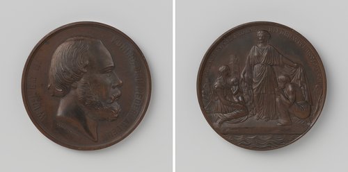 Willem III, koning der Nederlanden, wegens zijn ondersteuning bij de watersnoodramp