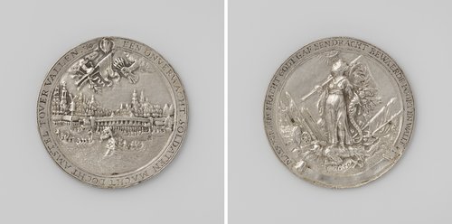 Beleg van Amsterdam door Willem II by anonymous