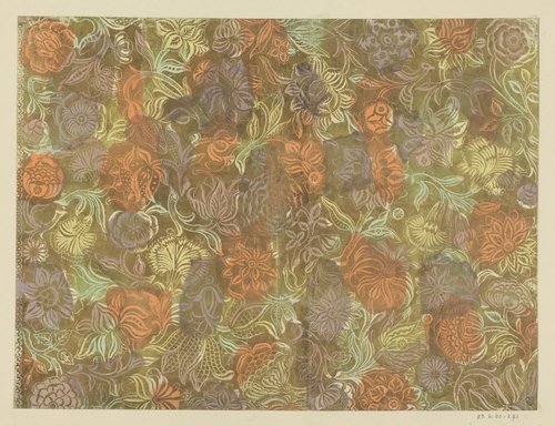 Blad met patroon van bloemen