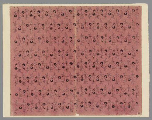 Blad met banenpatroon van bloemmotief by anonymous