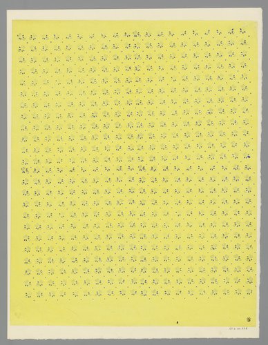 Blad met strooipatroon van bloemmotief by anonymous