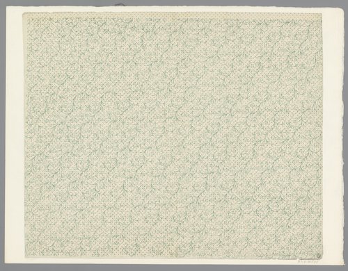 Blad met strooipatroon van ranken en stippen by anonymous