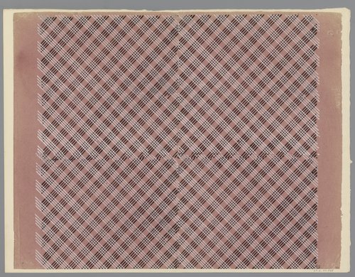 Blad met ruitenpatroon van diagonale lijnen by anonymous